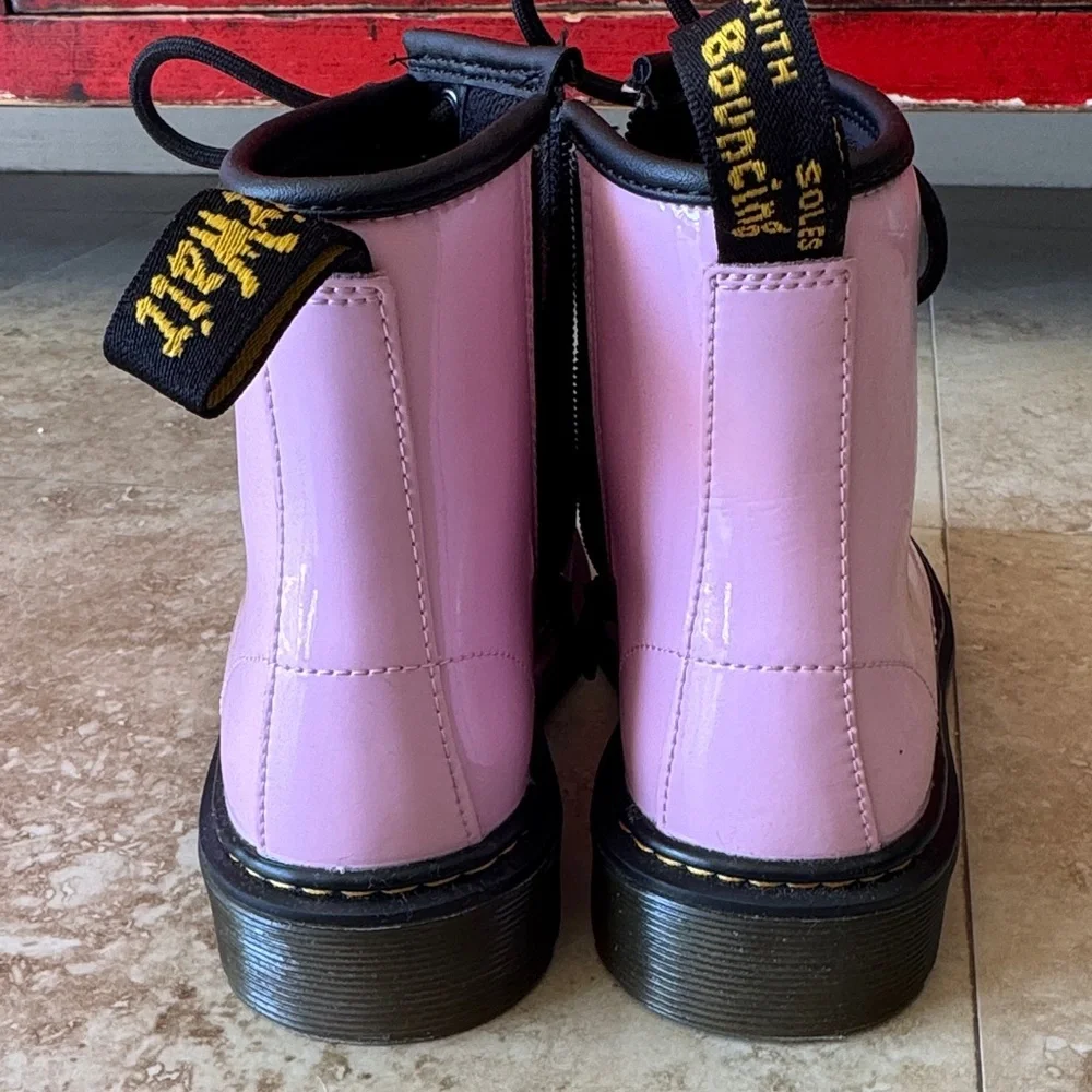 Dr. Martens Kids Pink Lace-Up Boots - Picture 5 of 9